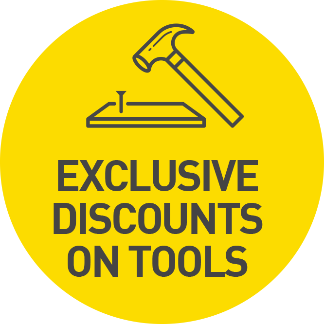 EXCLUSIVE DISCOUNTS ON TOOLS