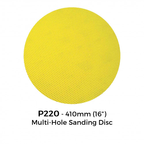 P220 - Yellow Multi Hole Hook & Loop Sanding Disc - 410mm - 16"
