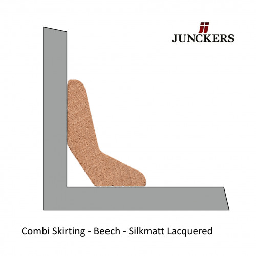 1pk: Junckers - Sports Combi Skirting - Beech - SilkMatt Lacquered - 38x48x2400mm - (5/pk)