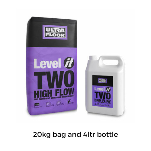 20kg Bag & 4ltr Bottle: UltraFloor - Level it 2 - High Flow 2K Levelling Compound