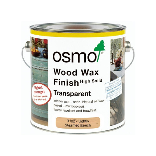 2.5ltr: Osmo - Wood Wax Finish Transparent Colour - Lightly Steamed Beech - (3102D)
