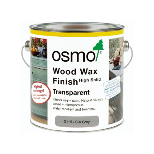 2.5ltr: Osmo - Wood Wax Finish Transparent Colour - Silk Grey - (3119D)