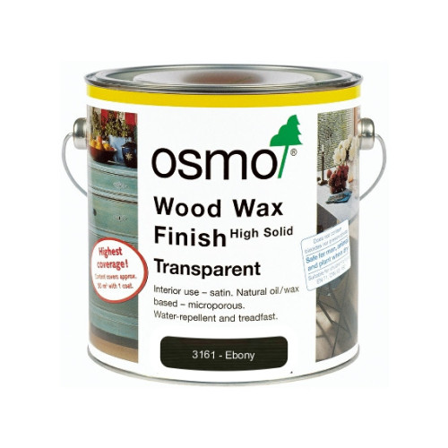 2.5ltr: Osmo - Wood Wax Finish Transparent Colour - Ebony - (3161D)