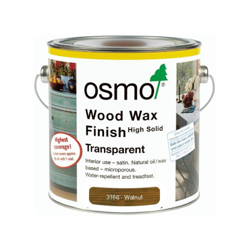 0.375ltr: Osmo - Wood Wax Finish Transparent Colour - Walnut - (3166B)