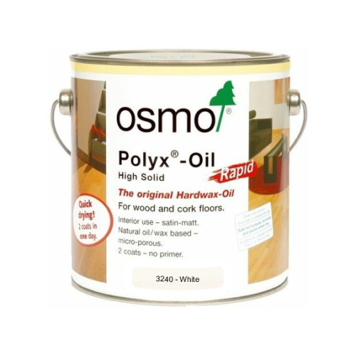 0.75ltr: Osmo - Polyx Oil - Rapid - White - (3240C)