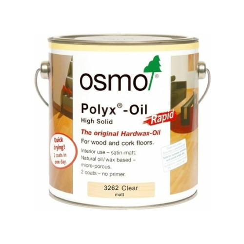 2.5ltr: Osmo - Polyx Oil - Rapid - Clear Matt - (3262D)