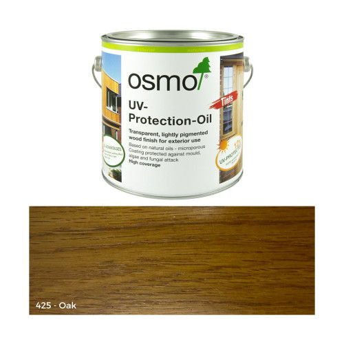 0.125ltr: Osmo - UV Protection Oil - Tints - with active ingredients - Oak Transparent - (425A)