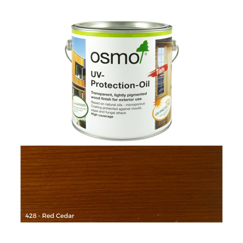 2.5ltr: Osmo - UV Protection Oil - Tints - with active ingredients - Cedar Transparent - (428D)