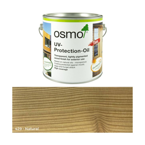 2.5ltr: Osmo - UV Protection Oil - Tints - with active ingredients - Natural Transparent - (429D)