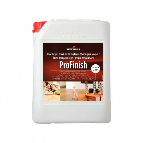 5ltr: Junckers - ProFinish - 1K Water Based Co Polymer PU Acrylic Lacquer - Ultra-Matt 10% Sheen