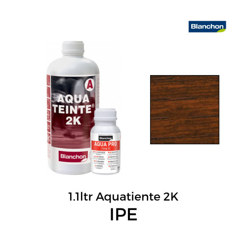 1.1ltr: Blanchon - Stain - Aquateinte 2K - Water Based 2K PU Stain - Ipe - Including Hardener 