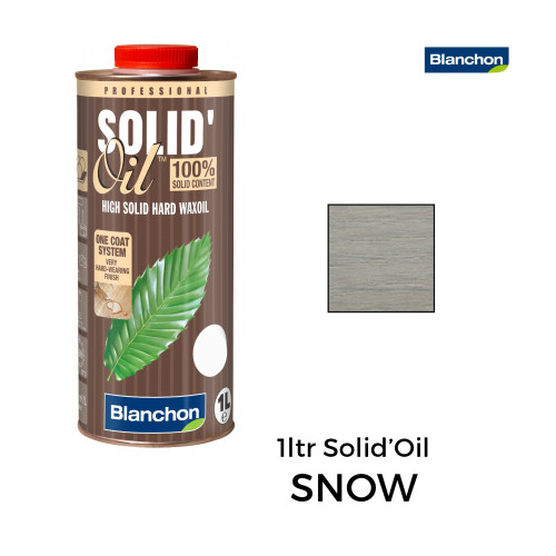 1ltr: Blanchon - Solid Oil Hard Waxoil - High Solid 1-Coat Hard Waxoil - Snow 