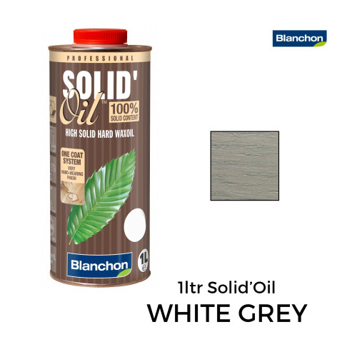 1ltr: Blanchon - Solid Oil Hard Waxoil - High Solid 1-Coat Hard Waxoil - White Grey 