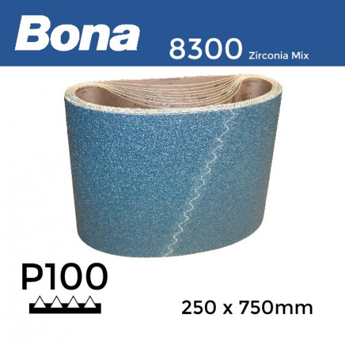 P100 - Bona - Zirconia Mix - Anti Static Sanding Belt - 250x750mm - 10" 