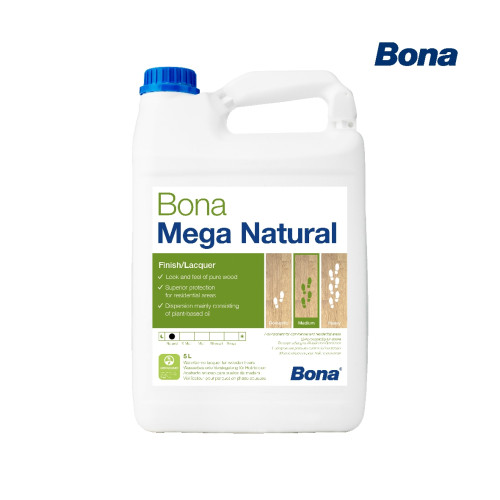 5ltr: Bona - Mega - Natural - 1K Water Based Lacquer