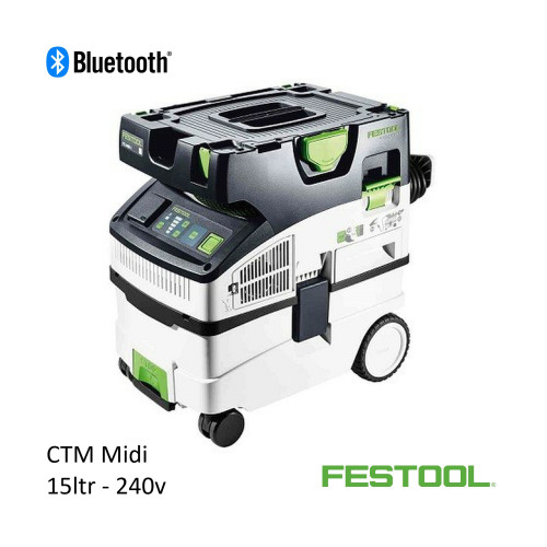 Festool - CTM MIDI - 15ltr Vacuum with Bluetooth - 240v