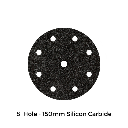 Starcke - 150mm Silicon Carbide 8 Hole Hook & Loop Sanding Discs