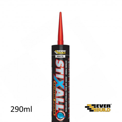 290ml Tube: Everbuild Stixall Adhesive & Sealer White