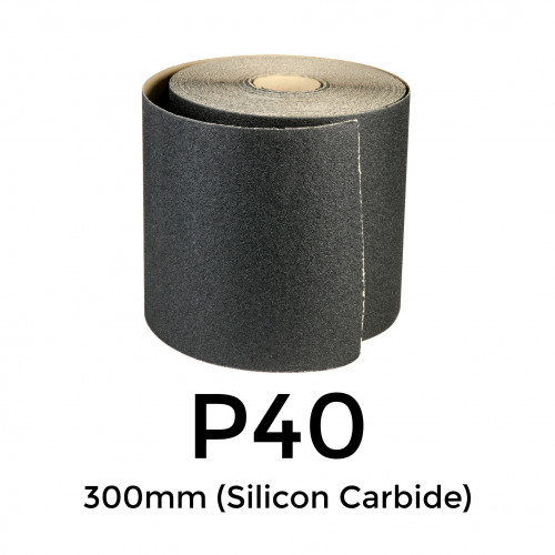 50m Roll: P40 - Starcke - Silicon Carbide - Sandpaper - 300mm - 12" 