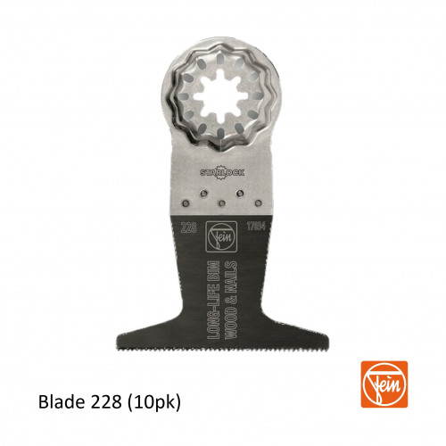 Fein - Starlock - E-Cut 228 form BIM Long Life saw blade - 65mm width x 50mm Length - Pack of 10 - (replaces blade 161)
