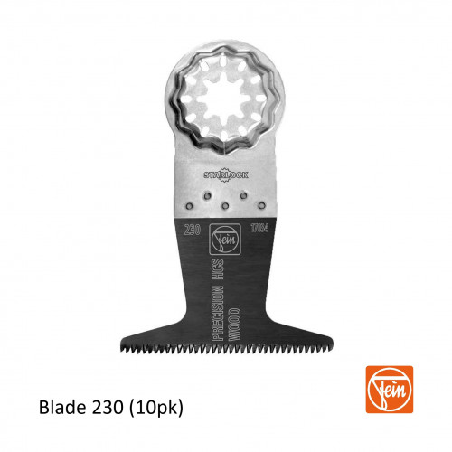 Fein - Starlock - E-Cut 230 form HCS Precision saw blade - 65mm Width x 50mm Length - Pack of 10 - (replaces blade 127)