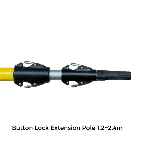 FS - Extension Pole -Fibreglass with Button Lock - Push Fit System - 1.2m - 2.4m 