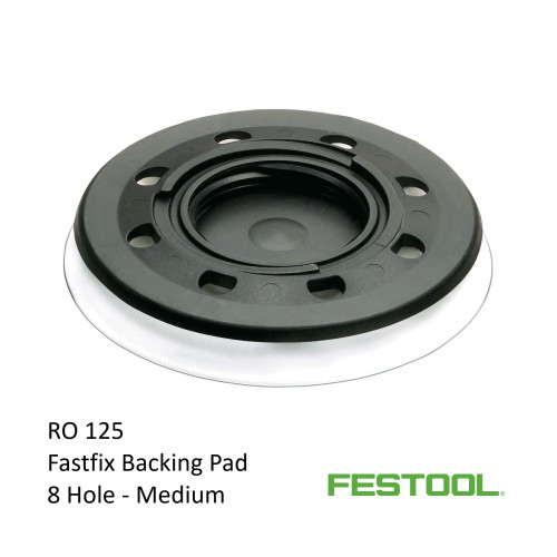 Festool - Fastfix - Backing Pad - Medium - 8 Hole - Fits Rotex RO125 - (492125) 