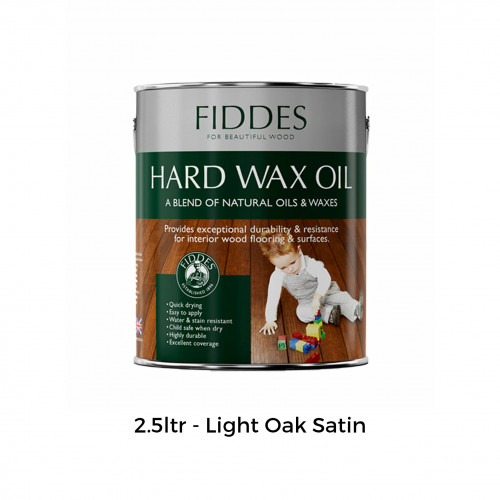 2.5ltr: Fiddes - Hard Wax Oil - Light Oak Satin