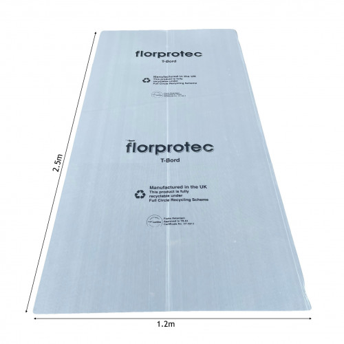 1 Sheet: Florprotec - T-Bord M50 - Flame Retardant to TS63 Floor Protection - 1.2m x 2.5m x 2mm