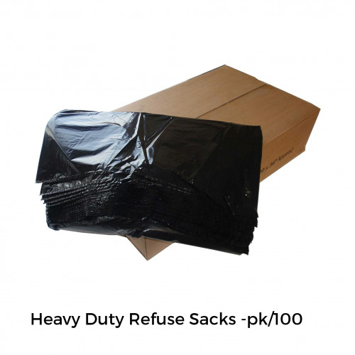 1 Box: FS - Compactor Refuse Sacks - Heavy Duty - Black - 20x34x47" - (100/pk)
