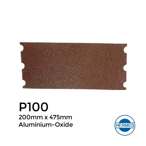 P100 - Hermes - Aluminium Oxide - Paper Floor Sander Loading - With Notched End - 200x475mm - 8"