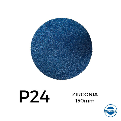 1 Box: P24 - Hermes - Zirconia - Hook & Loop Sanding Discs - 150mm - 6" - (25/Box)