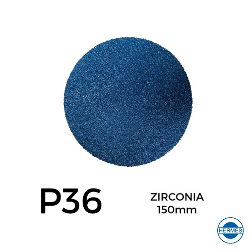 1 Box: P36 - Hermes - Zirconia - Hook & Loop Sanding Discs - 150mm - 6" - (25/Box)