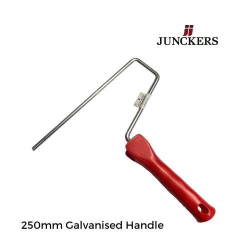 Junckers - Roller Handle - Galvanised - Push Fit System - Red - 250mm -10"
