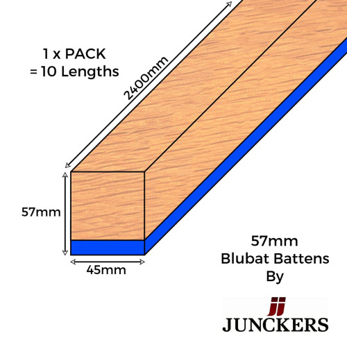 1pk: Junckers - 57mm BluBat Battens - 57x45x2400mm - (10/pk)