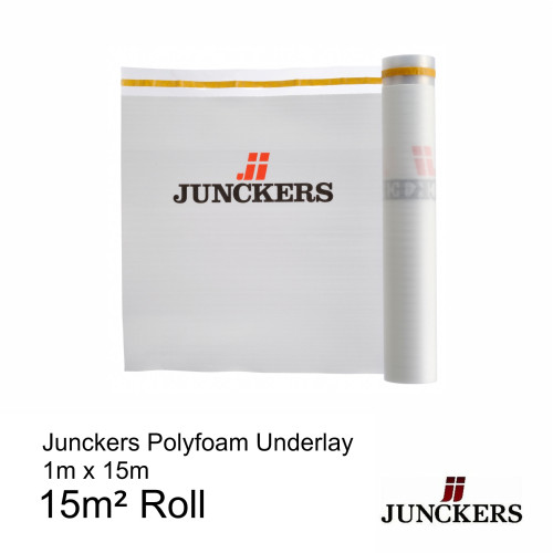 1 Roll: Junckers - Polyfoam Underlay - Sound absorbing underlay including moisture barrier - 2.2mm x 1.1m - (15m&Acirc;&sup2;/Roll)