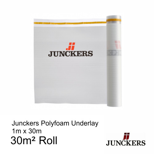 1 Roll: Junckers - Polyfoam Underlay - Sound absorbing underlay including moisture barrier - 2.2mm x 1.1m - (30m&Acirc;&sup2;/Roll)