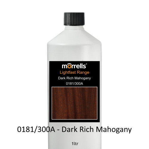 1ltr: Morrells - Light Fast Stain - Dark Rich Mahogany - 0181/300A