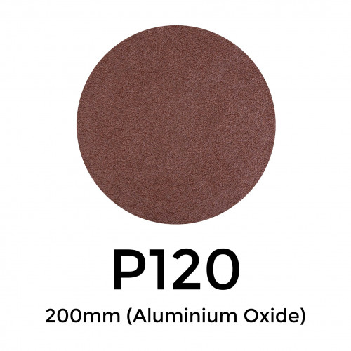 1 Box: P120 - Starcke - Aluminium Oxide - Hook & Loop Sanding Discs - 200mm - (50/Box)