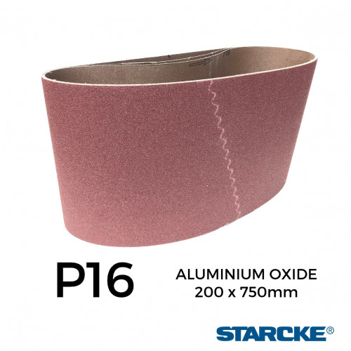 P16 - Starcke - Aluminium Oxide - Cloth Backed Sanding Belt - 200x750mm - 8" 
