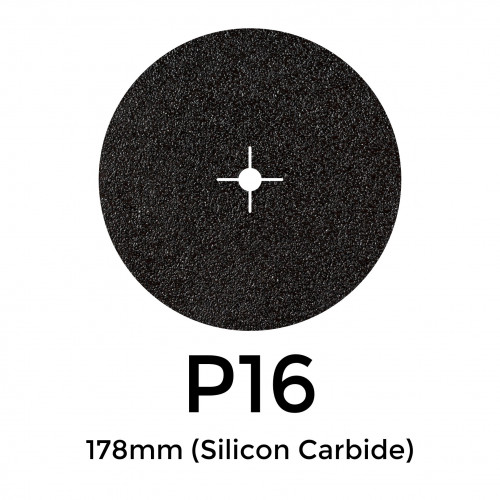 1 Box: P16 - Starcke - Silicon Carbide - Hook & Loop Sanding Discs - 178mm - 7" - (25/Box)