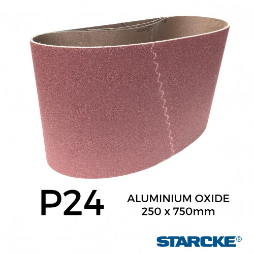 P24 - Starcke - Aluminium Oxide - Cloth Backed Sanding Belt - 250x750mm - 10" 