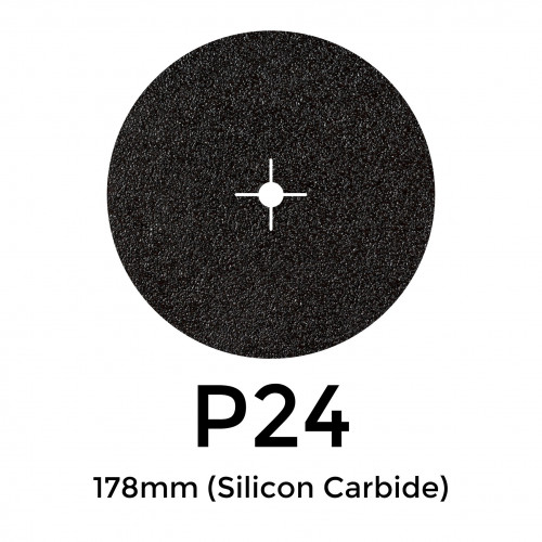 1 Box: P24 - Starcke - Silicon Carbide - Hook & Loop Sanding Discs - 178mm - 7" - (25/Box)
