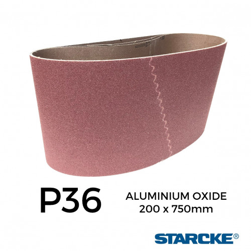 P36 - Starcke - Aluminium Oxide - Cloth Backed Sanding Belt - 200x750mm - 8" 