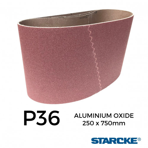 P36 - Starcke - Aluminium Oxide - Cloth Backed Sanding Belt - 250x750mm - 10" 