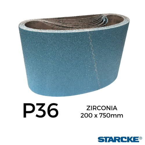 P36 - Starcke - Zirconia - Cloth Backed Sanding Belt - 200x750mm - 8" 
