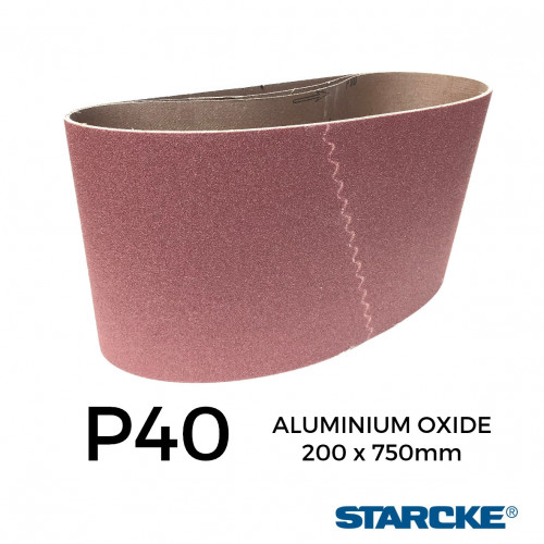 P40 - Starcke - Aluminium Oxide - Cloth Backed Sanding Belt - 200x750mm - 8" 