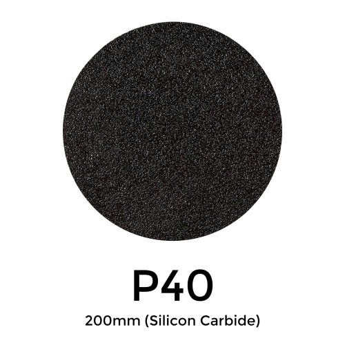 1 Box: P40 - Starcke - Silicon Carbide - Hook & Loop Sanding Discs - 200mm - (50/Box) 