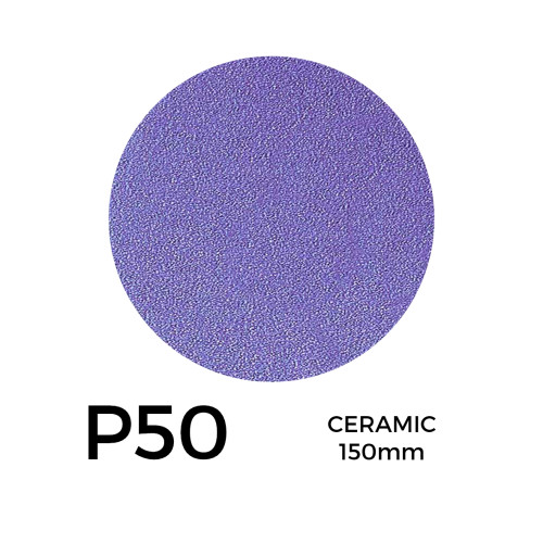P50 - Starcke - Ceramic - Hook & Loop Sanding Discs - 150mm - 6" - (25/Box)