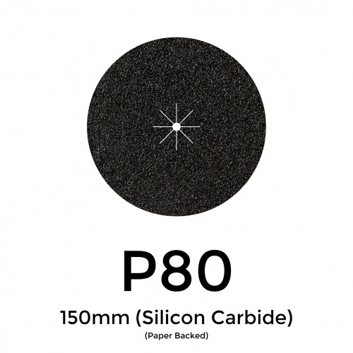 1Box: P80 150mm Paper-BackedSili-Carbide Edger Discs942E/NFORM502 (100pcs/box)